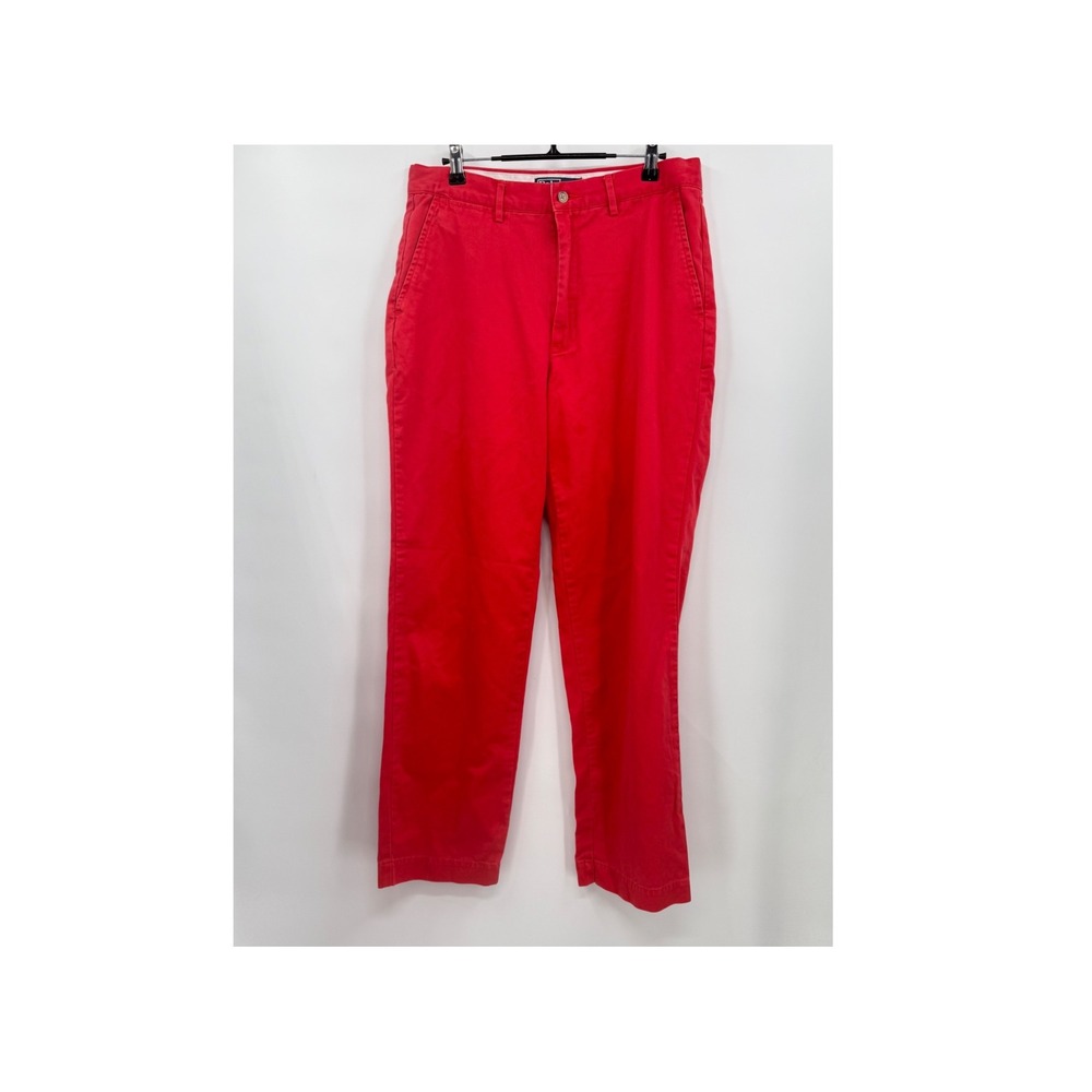 Polo Ralph Lauren‎ 32/32 Classic Chino Pants M Orange/Red Twill Straight Leg